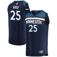 Load image into Gallery viewer, Derrick Rose Minnesota Timberwolves Branded Fast Break Player Jersey - Icon Edition - Navy