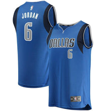 Load image into Gallery viewer, DeAndre Jordan Dallas Mavericks Branded Youth Fast Break Jersey Blue - Icon Edition 2018/2019