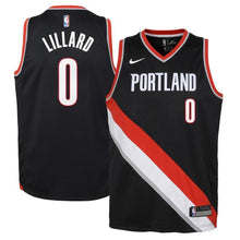 Load image into Gallery viewer, Damian Lillard Portland Trail Blazers Youth Jersey Black - Icon Edition 2018/2019