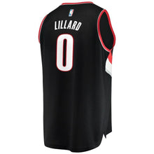 Load image into Gallery viewer, Damian Lillard Portland Trail Blazers Branded Youth Fast Break Jersey Black - Icon Edition 2018/2019