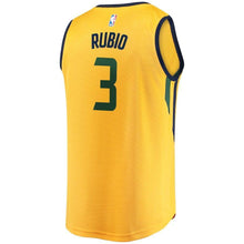 Load image into Gallery viewer, Ricky Rubio Utah Jazz Branded Fast Break Player Jersey Gold - Statement Edition