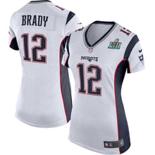 Load image into Gallery viewer, Tom Brady New England Patriots Women's White Super Bowl LII Bound Game Jersey 2019