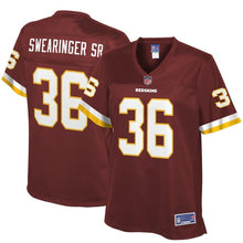 Load image into Gallery viewer, D.J. Swearinger Washington Redskins Pro Line Women&#39;s Player Jersey – Burgundy 2018/2019