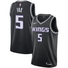 Load image into Gallery viewer, De&#39;Aaron Fox Sacramento Kings Swingman Jersey - Statement Edition – Black
