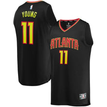 Load image into Gallery viewer, Trae Young Atlanta Hawks Branded Youth Fast Break Jersey Black - Icon Edition 2018 2019
