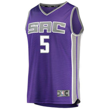 Load image into Gallery viewer, De&#39;Aaron Fox Sacramento Kings Branded Youth Fast Break Jersey Purple - Icon Edition 2018/2019