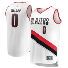 Load image into Gallery viewer, Damian Lillard Portland Trail Blazers Branded Youth Fast Break Jersey White - Association Edition 2018/2019