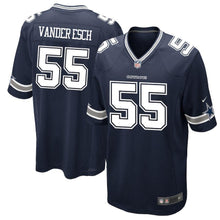 Load image into Gallery viewer, Leighton Vander Esch Dallas Cowboys Draft First Round Pick Game Jersey – Navy 2018/2019