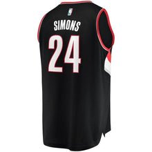 Load image into Gallery viewer, Anfernee Simons Portland Trail Blazers Branded Fast Break Jersey - Icon Edition - Black