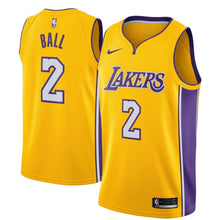 Load image into Gallery viewer, Lonzo Ball Los Angeles Lakers Yellow Swingman Jersey 2018 - 2019