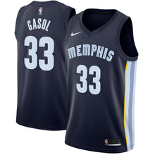 Load image into Gallery viewer, Marc Gasol Memphis Grizzlies Navy Swingman Jersey 2018 - 2019