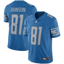 Load image into Gallery viewer, Calvin Johnson Detroit Lions Retired Player Vapor Untouchable Limited Throwback Jersey - Blue