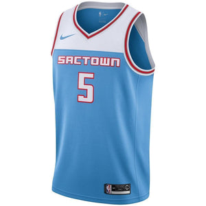 De'Aaron Fox Sacramento Kings Youth Jersey – City Edition – Blue 2018/2019