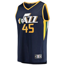 Load image into Gallery viewer, Donovan Mitchell Utah Jazz Branded Youth Fast Break Jersey Navy - Icon Edition 2018/2019