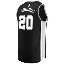Load image into Gallery viewer, Manu Ginobili San Antonio Spurs Branded Youth Fast Break Jersey Black - Icon Edition 2018/2019