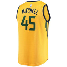 Load image into Gallery viewer, Donovan Mitchell Utah Jazz Branded Youth Fast Break Jersey - Statement Edition – Gold 2018/2019