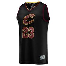 Load image into Gallery viewer, LeBron James Cleveland Cavaliers Branded Youth Fast Break Jersey Black - Statement Edition 2018/2019