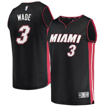 Load image into Gallery viewer, Dwyane Wade Miami Heat Branded Fast Break Jersey Black - Icon Edition