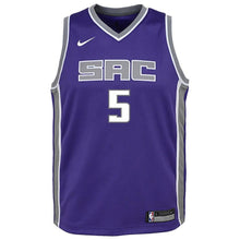 Load image into Gallery viewer, De&#39;Aaron Fox Sacramento Kings Youth Jersey Purple - Icon Edition 2018/2019