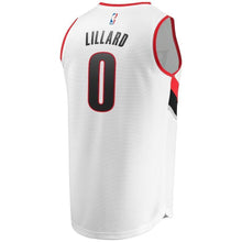 Load image into Gallery viewer, Damian Lillard Portland Trail Blazers Branded Youth Fast Break Jersey White - Association Edition 2018/2019