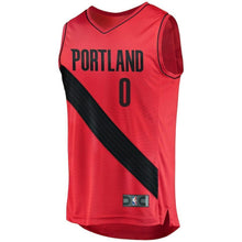 Load image into Gallery viewer, Damian Lillard Portland Trail Blazers Branded Youth Fast Break Jersey Red - Statement Edition 2018/2019