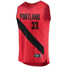 Load image into Gallery viewer, Zach Collins Portland Trail Blazers Branded Fast Break Player Jersey - Statement Edition - Red