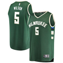 Load image into Gallery viewer, D.J. Wilson Milwaukee Bucks Branded Fast Break Road Player Jersey Green - Icon Edition