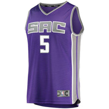 Load image into Gallery viewer, De&#39;Aaron Fox Sacramento Kings Branded Fast Break Jersey Purple - Icon Edition