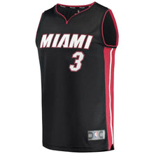 Load image into Gallery viewer, Dwyane Wade Miami Heat Branded Fast Break Jersey Black - Icon Edition