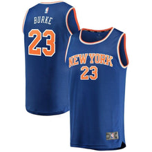 Load image into Gallery viewer, Trey Burke New York Knicks Branded Fast Break Road Jersey Blue - Icon Edition