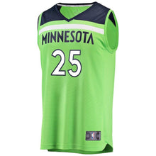 Load image into Gallery viewer, Derrick Rose Minnesota Timberwolves Branded Youth Fast Break Jersey - Statement Edition – Green 2018/2019