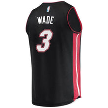 Load image into Gallery viewer, Dwyane Wade Miami Heat Branded Fast Break Jersey Black - Icon Edition