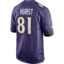 Load image into Gallery viewer, Hayden Hurst Baltimore Ravens Draft First Round Pick Game Jersey – Purple 2018/2019