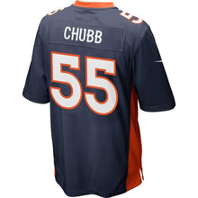 Load image into Gallery viewer, Bradley Chubb Denver Broncos 2018 NFL Draft Pick Game Jersey  Navy
