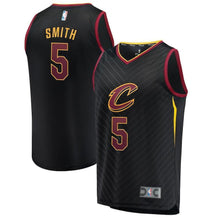 Load image into Gallery viewer, JR Smith Cleveland Cavaliers Branded Fast Break Jersey Black - Statement Edition