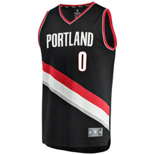 Load image into Gallery viewer, Damian Lillard Portland Trail Blazers Branded Youth Fast Break Jersey Black - Icon Edition 2018/2019