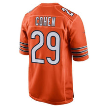 Load image into Gallery viewer, Tarik Cohen Chicago Bears Game Jersey – Orange 2018/2019