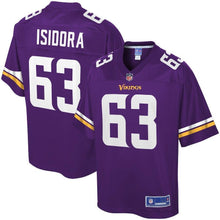 Load image into Gallery viewer, Danny Isidora Minnesota Vikings Pro Line Team Color Player Jersey – Purple 2018/2019