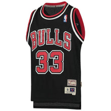 Load image into Gallery viewer, Scottie Pippen Chicago Bulls Mitchell &amp; Ness Youth Hardwood Classics Jersey – Black 2018/2019