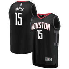 Load image into Gallery viewer, Clint Capela Houston Rockets Branded Youth Fast Break Jersey - Statement Edition – Black 2018/2019