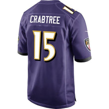 Load image into Gallery viewer, Michael Crabtree Baltimore Ravens Game Jersey – Purple 2018/2019