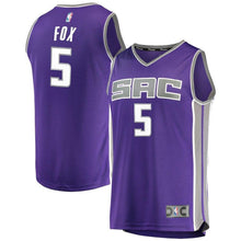 Load image into Gallery viewer, De&#39;Aaron Fox Sacramento Kings Branded Youth Fast Break Jersey Purple - Icon Edition 2018/2019