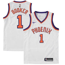 Load image into Gallery viewer, Devin Booker Phoenix Suns Youth Hardwood Classics Jersey – White 2018/2019
