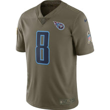 Load image into Gallery viewer, Marcus Mariota Tennessee Titans Salute To Service Limited Jersey - Olive 2018/2019