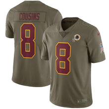 Load image into Gallery viewer, Kirk Cousins Washington Redskins Salute to Service Limited Jersey - Olive 2018/2019