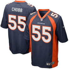 Load image into Gallery viewer, Bradley Chubb Denver Broncos 2018 NFL Draft Pick Game Jersey  Navy