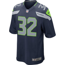 Load image into Gallery viewer, Chris Carson Seattle Seahawks Game Jersey - Navy 2018/2019