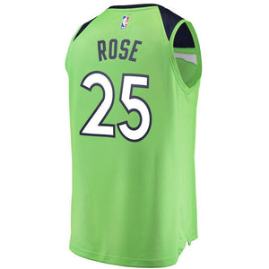 Derrick Rose Minnesota Timberwolves Branded Fast Break Player Jersey - Statement Edition - Neon Green