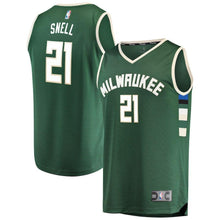 Load image into Gallery viewer, Tony Snell Milwaukee Bucks Branded Fast Break Road Player Jersey Green - Icon Edition