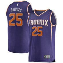 Load image into Gallery viewer, Mikal Bridges Phoenix Suns Branded Fast Break Jersey - Icon Edition - Purple